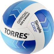 Мяч волейбольный Torres Simple Color Белый-Голубой-Синий
