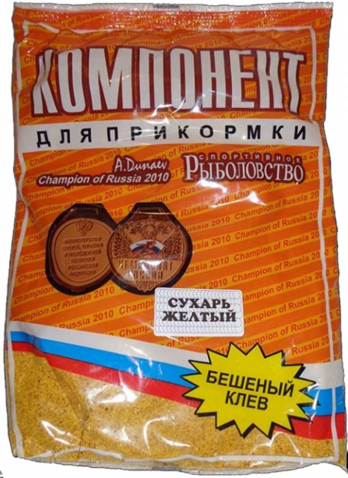 Прикормка DUNAEV Компонент Сухарь панировочный желтый 0,5 кг