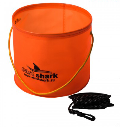 Ведро для замеса прикормки East Shark круглое 24см оранжевое