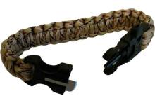 Браслет выживания Следопыт из Паракорда со свистком и огнивом PF-PD-02