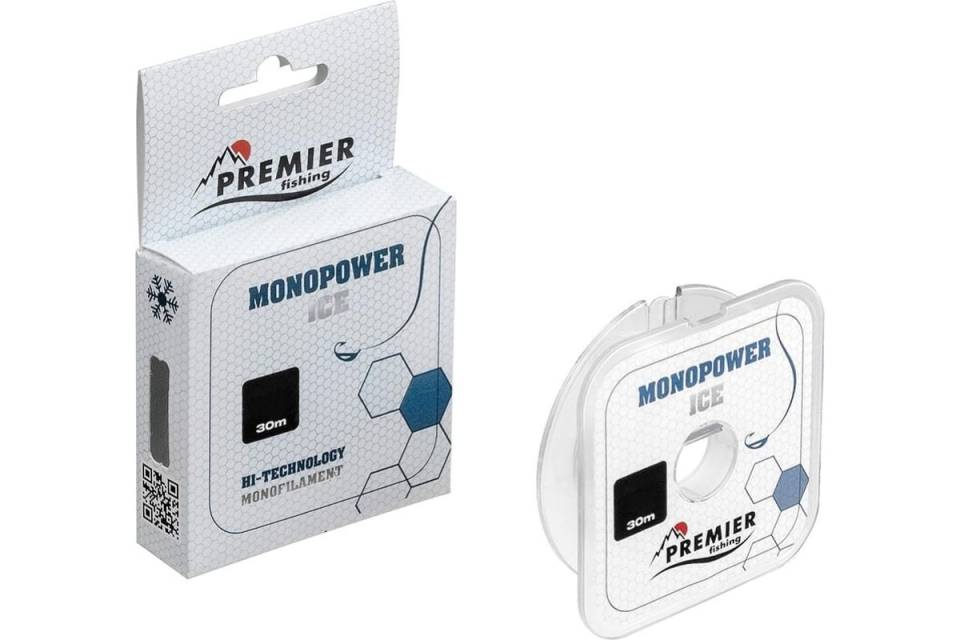 Леска Premier fishing MONOPOWER ICE 30м прозрачный