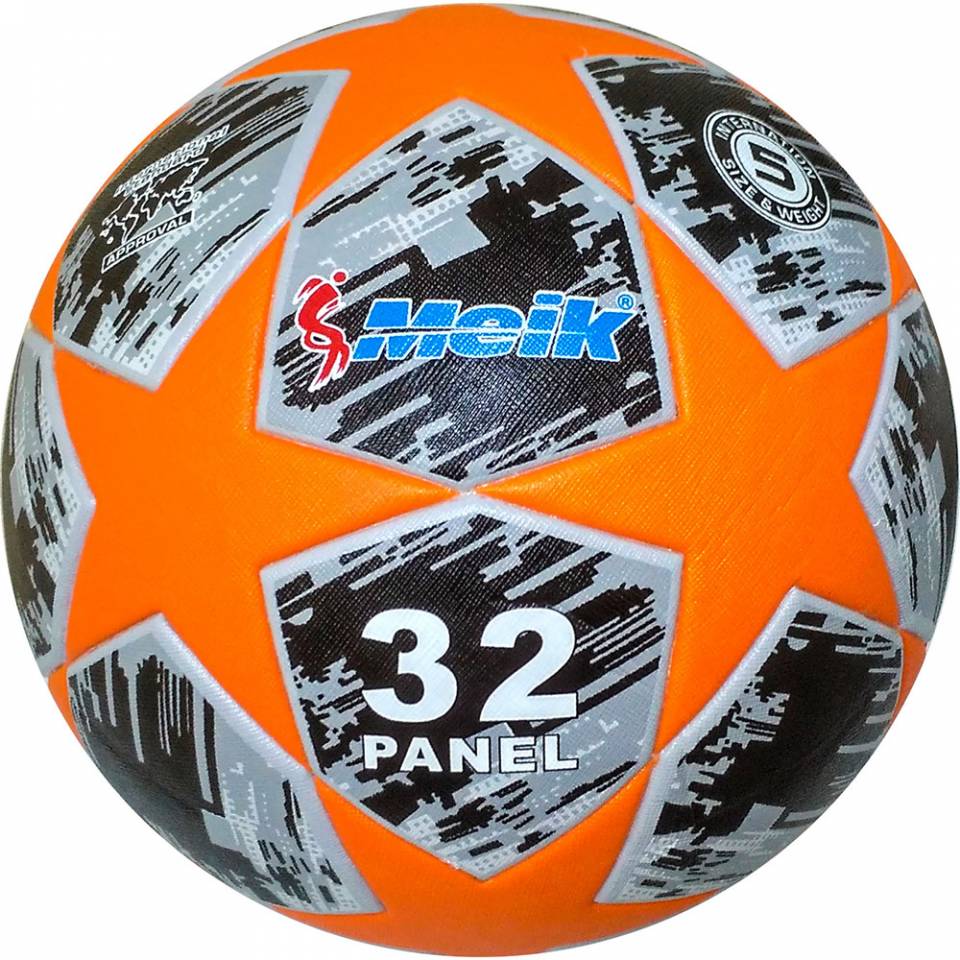 Мяч футбольный Meik-Лига Чемпионов серый-оранжевый