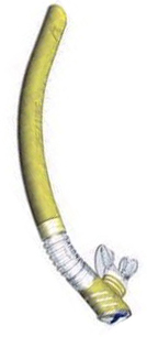 Трубка для плавания Salvas ARIA silicone Yellow