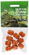 Мини бойлы тонущие Lion Baits  ФЛЮРО Мед на резинке  6х10мм 10шт