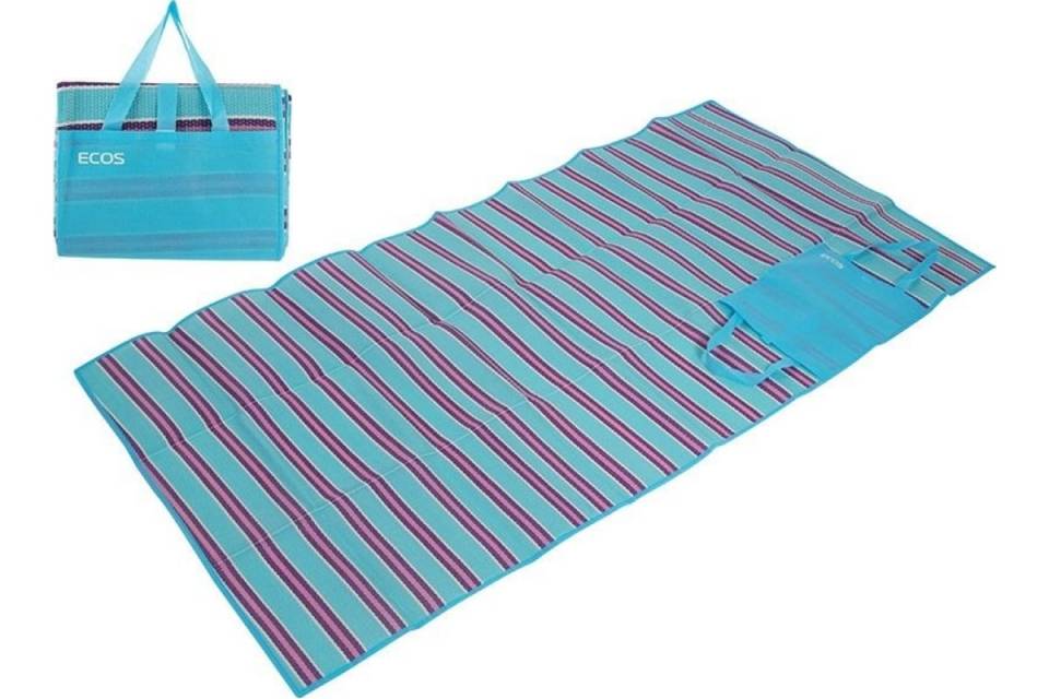 Коврик пляжный Ecos Lines из полипропиленовой соломы 90х180см