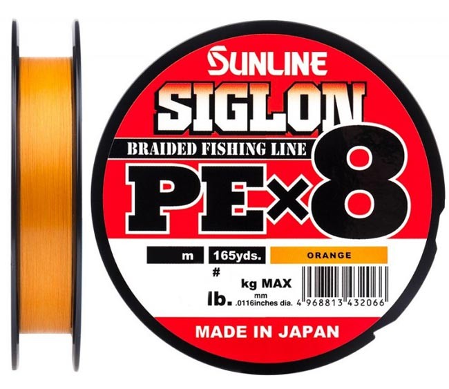 Шнур SunLine Siglon PE×8 150м Orange