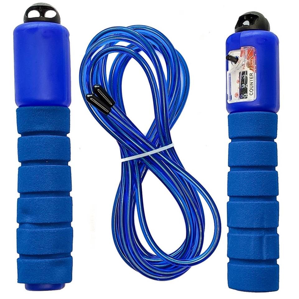 Скакалка со счетчиком 2.80м синяя