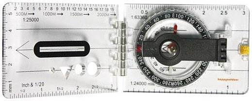 Компас планшетный Следопыт, жидкостный с визором и линейкой